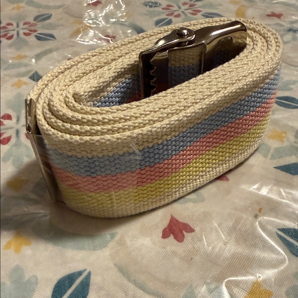 Medline Cotton Gait/Transfer Belt with Metal Buckle 60in Multicolor 1Ct